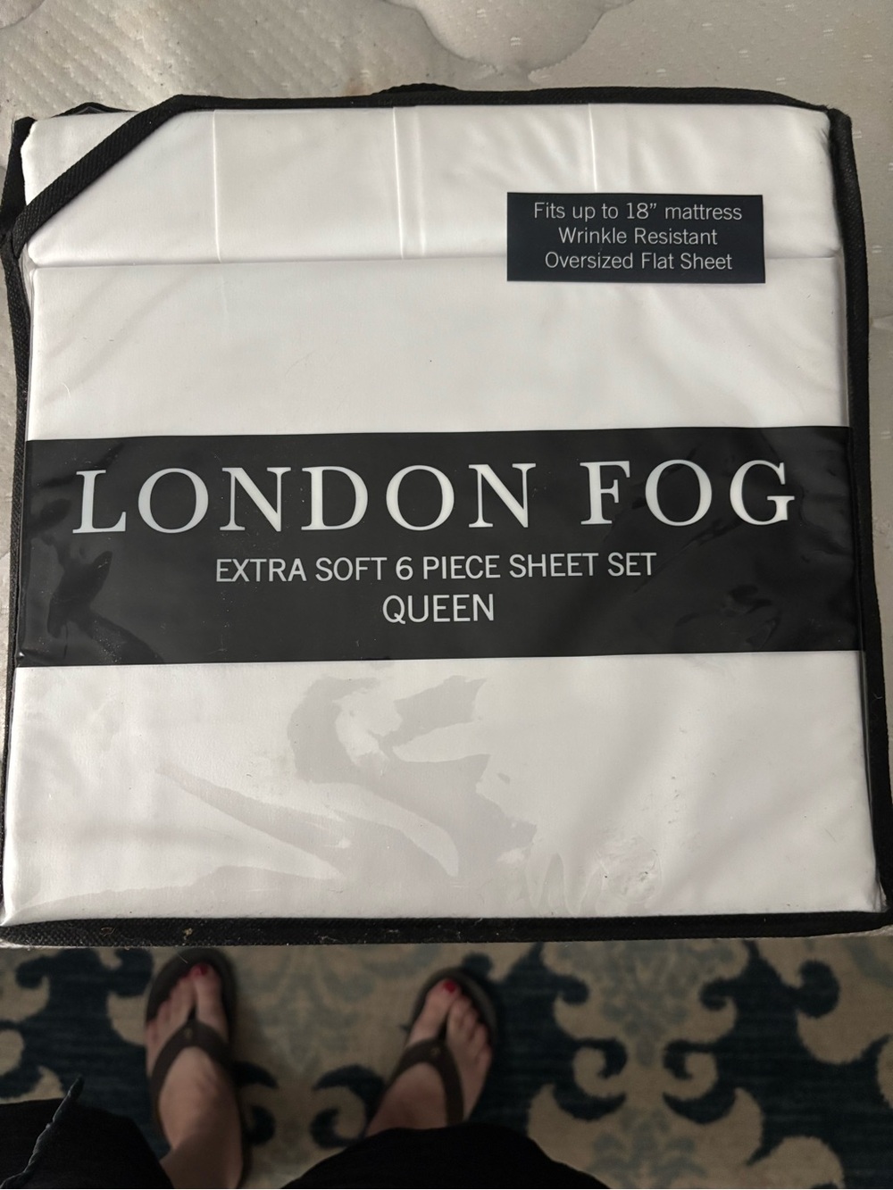 London Fog White Extra Soft 6-Piece Queen Sheet Set